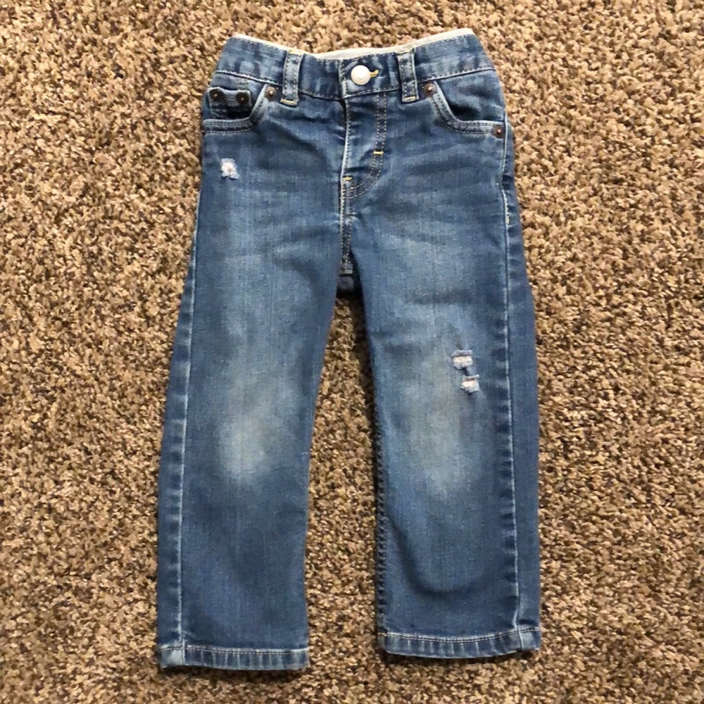 18 Month Levis Blue Jeans Straight Cut Pre ripped